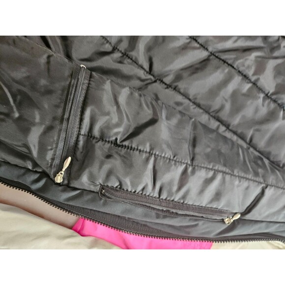 U&I Sport Colorblock Windbreaker Jacket, Black, Pink & White, Lightweight, Sz M - Picture 15 of 16